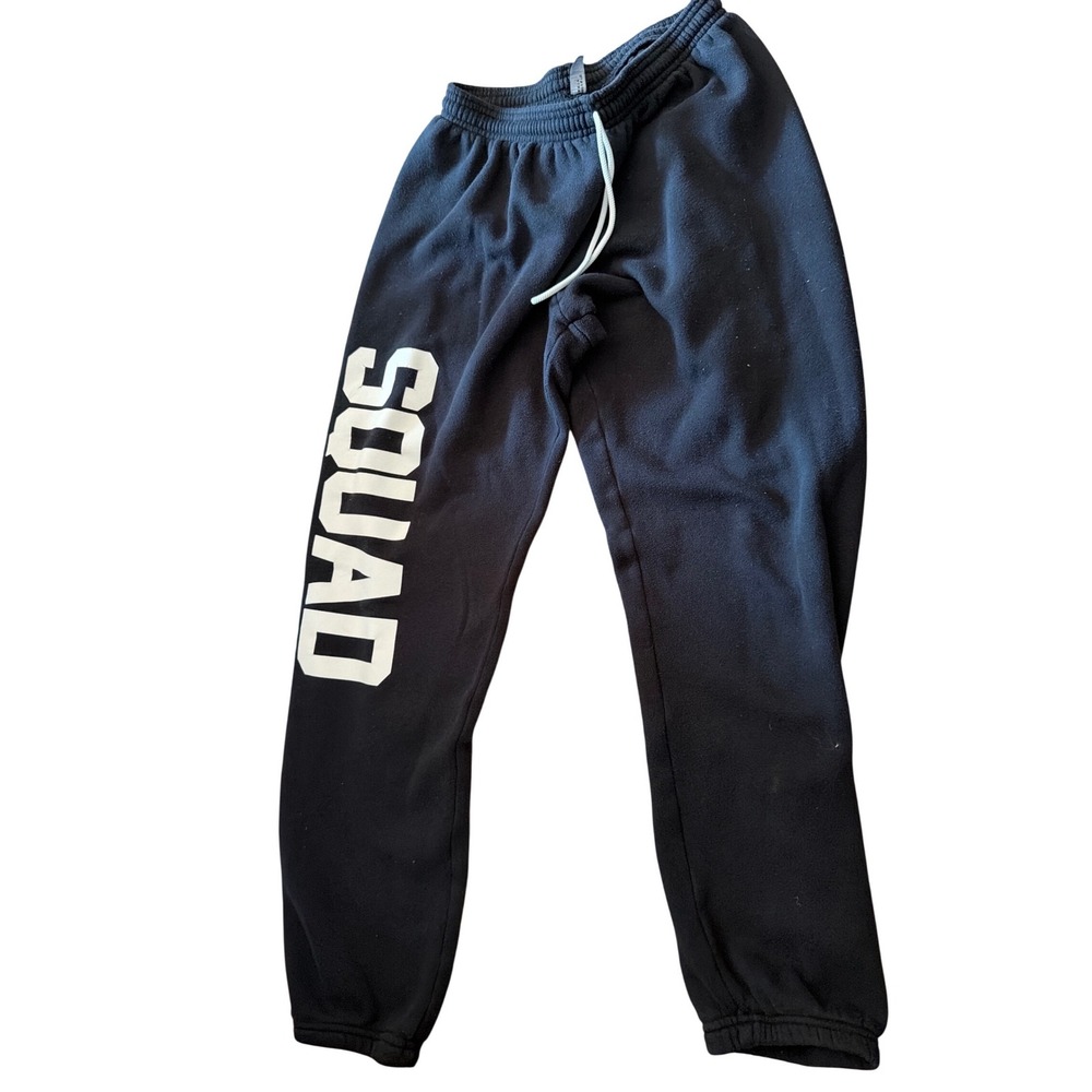 Private Party Squad Graphic Sweatpants Black White Drawstring Joggers Mens Small